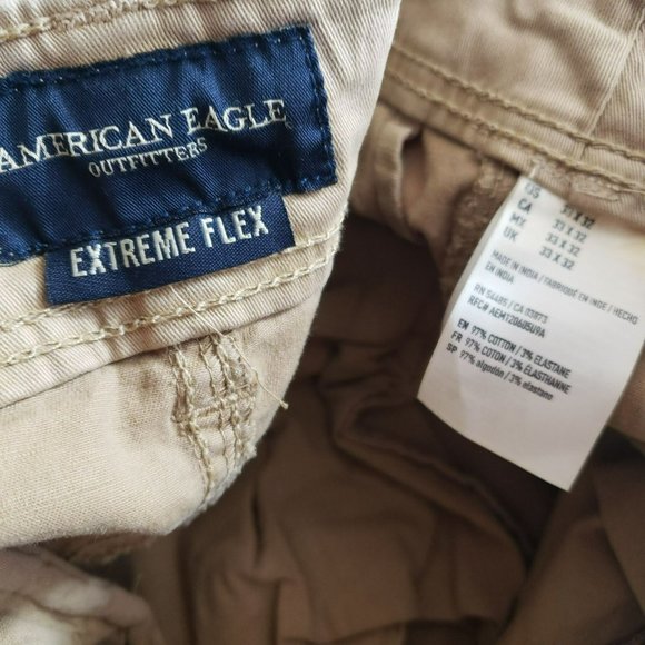 American Eagle Original Straight Chino Pants Men's Size 33/32 Tan - Picture 8 of 10
